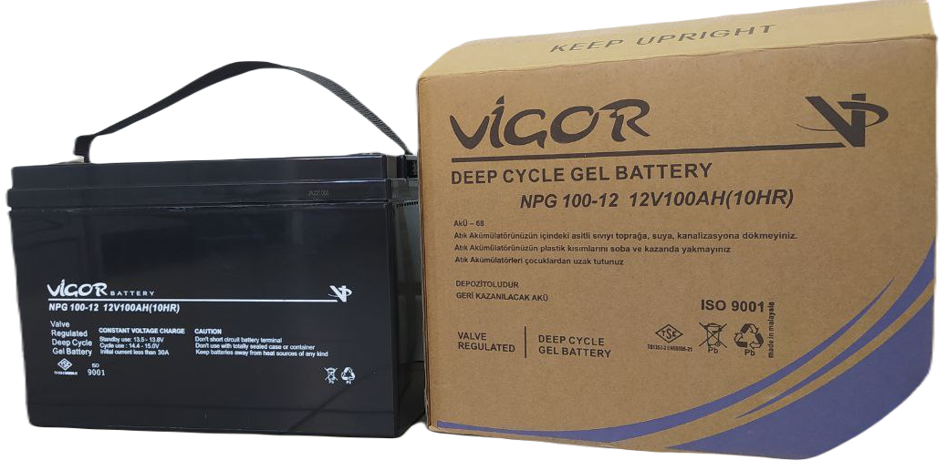 Акумулятор тяговий гелевий Vigor 12 V 100 Ah для ДБЖ гель - фото 3 Акумулятор тяговий гелевий Vigor 12 V 100 Ah для ДБЖ гель - фото 3