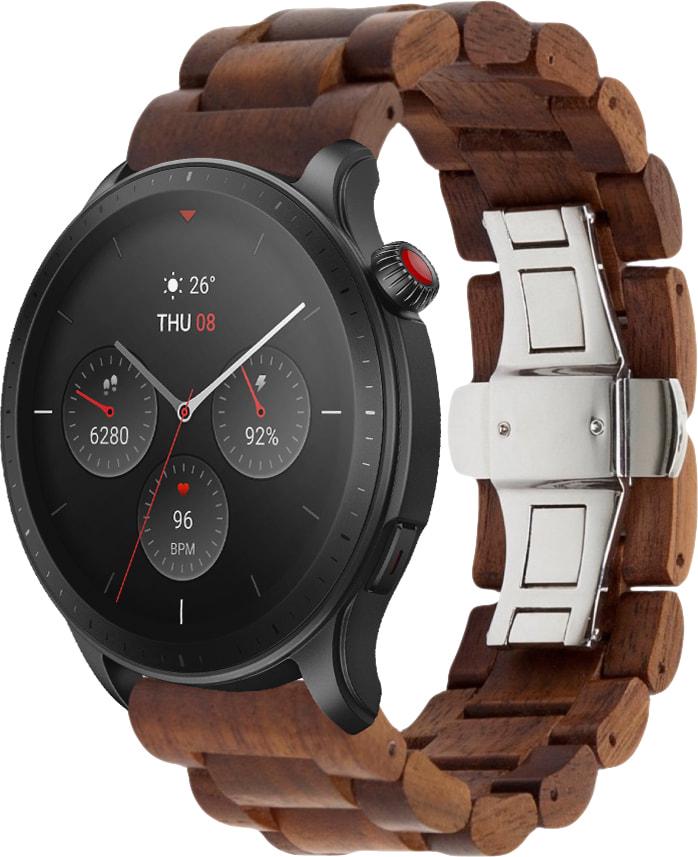 Ремешок деревянный WoodLock для Amazfit GTR 4 Brown (28695-30)