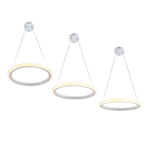 Люстра подвесная светодиодная Sirius 114W с тремя акриловыми подвесами 3500-6500К (B S2030/3)