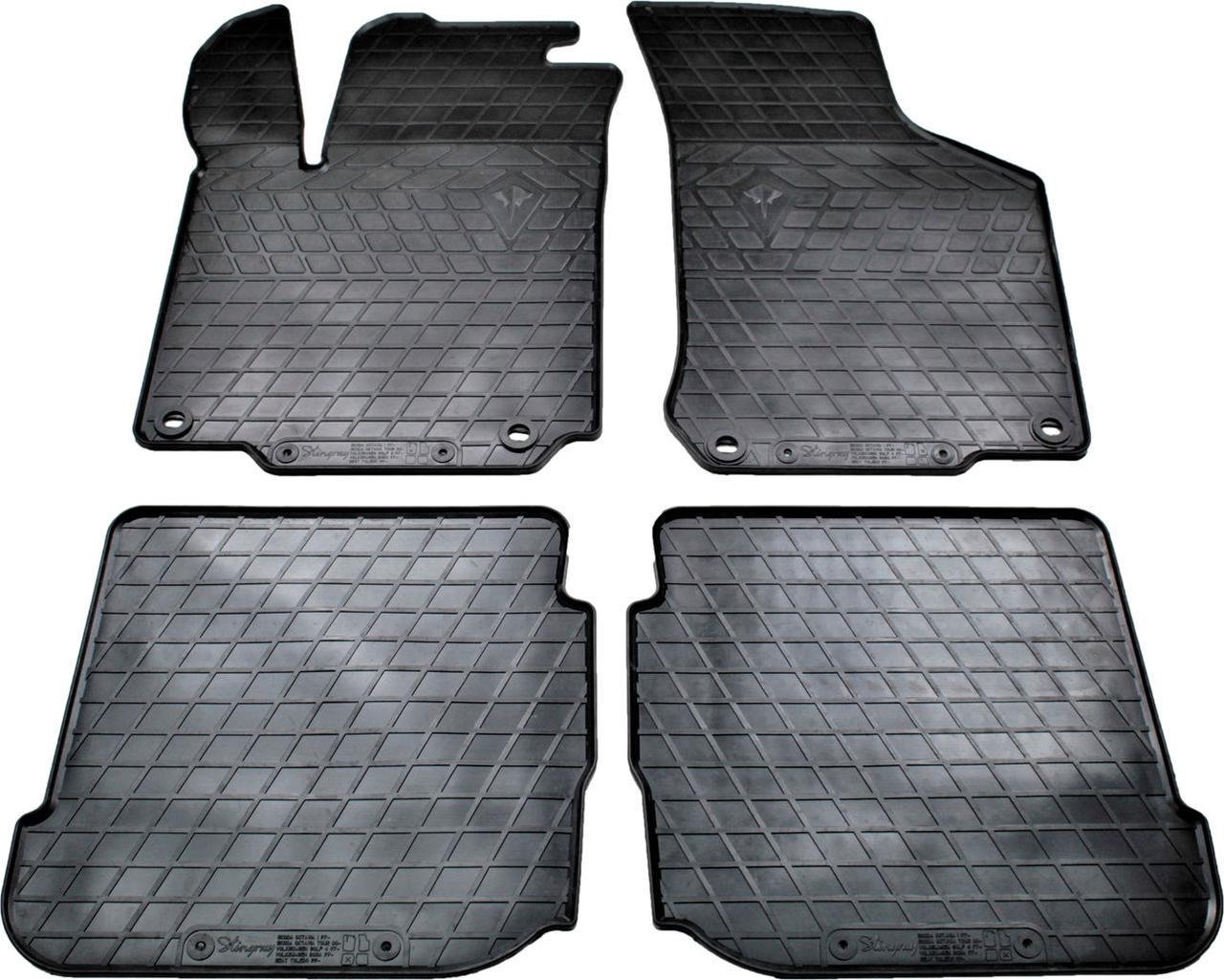 Коврики автомобильные в салон Stingray Skoda Octavia I с 97-04 г.в. 4 шт. Черный (15293141)