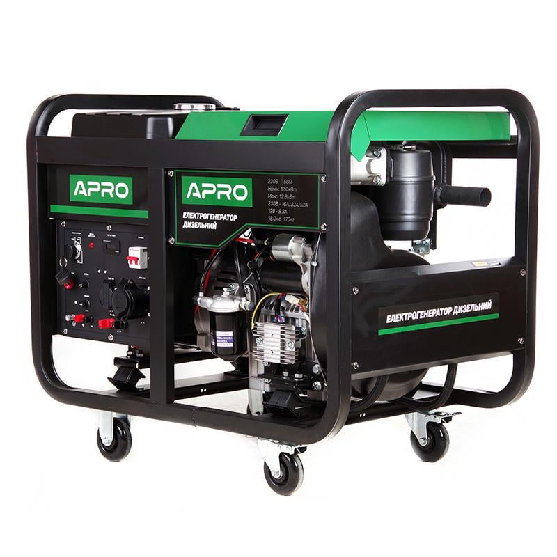 Генератор дизельний Apro DG-120Е 4-х тактний 12,0/12,8 кВт електро запуск (852128)