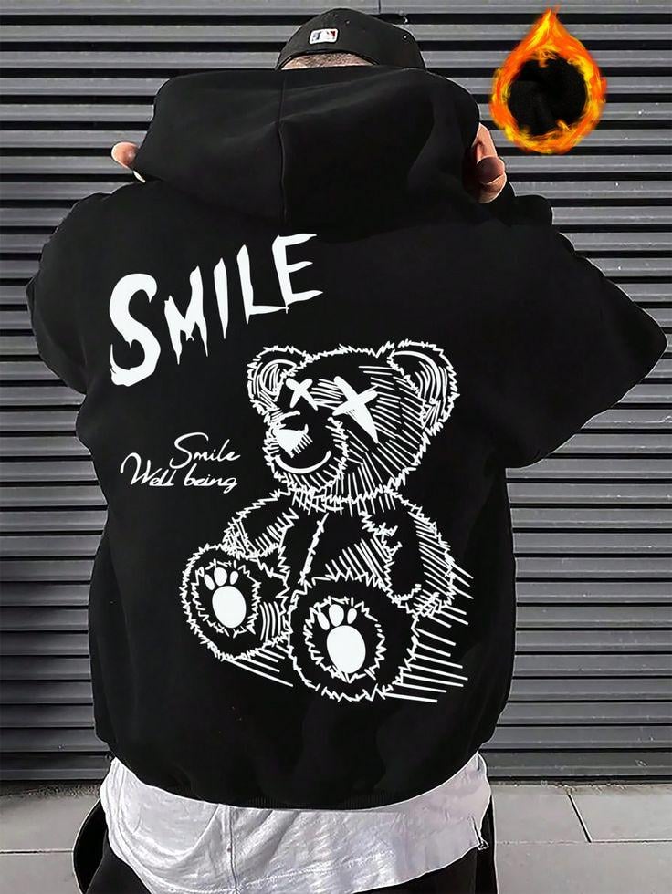 Худі оверсайз 78-024 з ДТФ-принтом на флісі XL Чорний (34515) - фото 2 Худі оверсайз 78-024 з ДТФ-принтом на флісі XL Чорний (34515) - фото 2