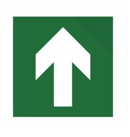 Знак Направление стрелка вверх ПВХ 15х15 см (59883)