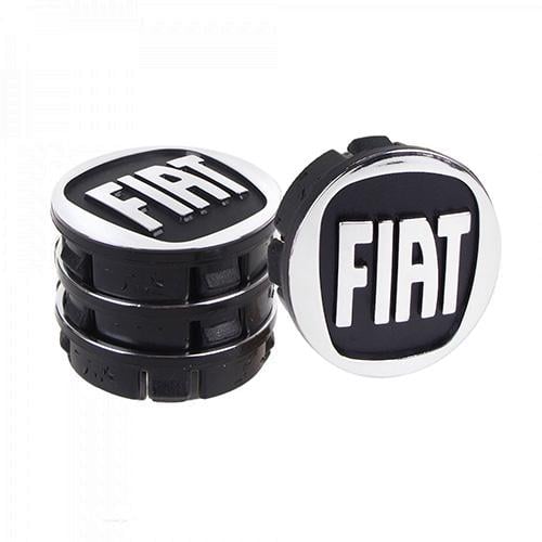Заглушка колесного диска Fiat пластик 60x55 мм 4 шт.Black