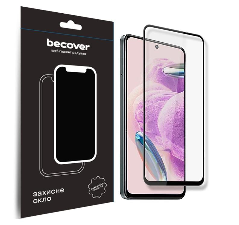 Защитное стекло BeCover для Xiaomi Redmi Note 12S Black (709751)