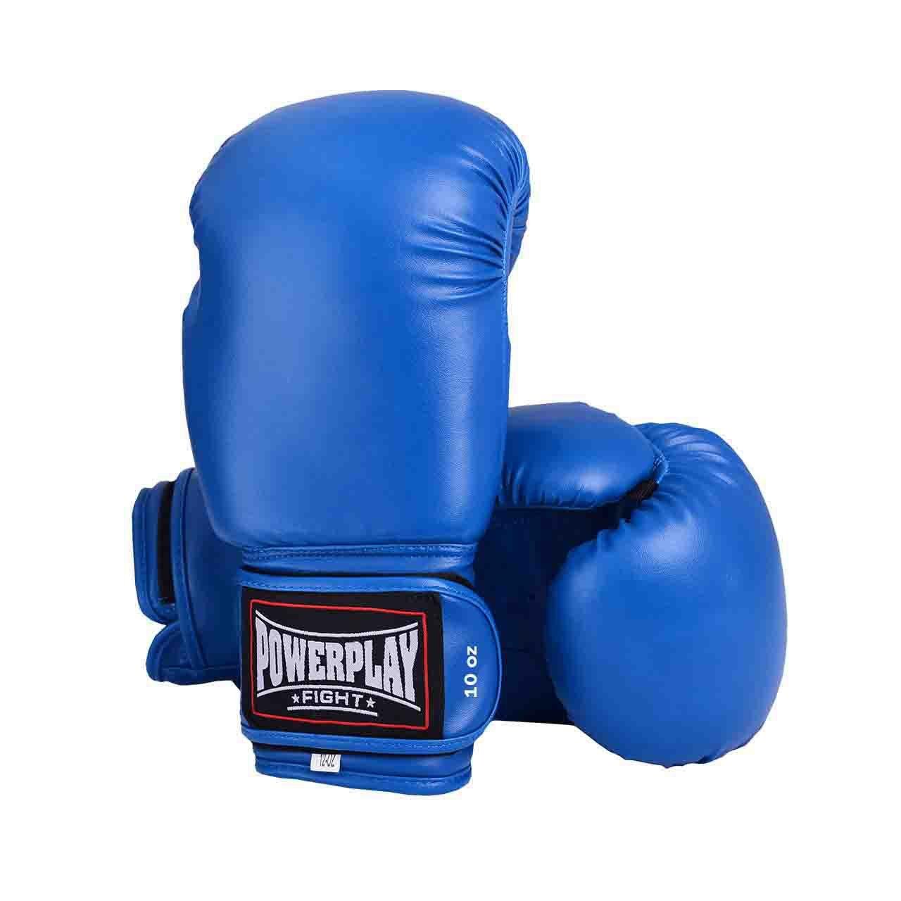 Боксерські рукавички PowerPlay 3004 Classic 14 ун. Синій (PP_3004_14oz_Blue) - фото 1