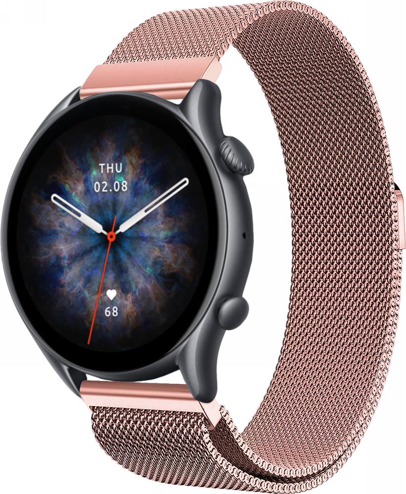Ремешок Миланская Петля Milano Amazfit GTR 3 Pro Pink (27080) Ремешок Миланская Петля Milano Amazfit GTR 3 Pro Pink (27080)