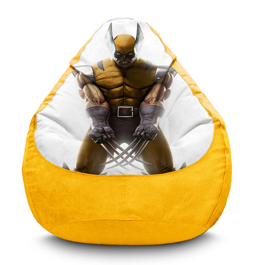 Кресло-мешок iPuff Wolverine Sharp claws Character флок XL 80x110 см Желтый (113962) Кресло-мешок iPuff Wolverine Sharp claws Character флок XL 80x110 см Желтый (113962)