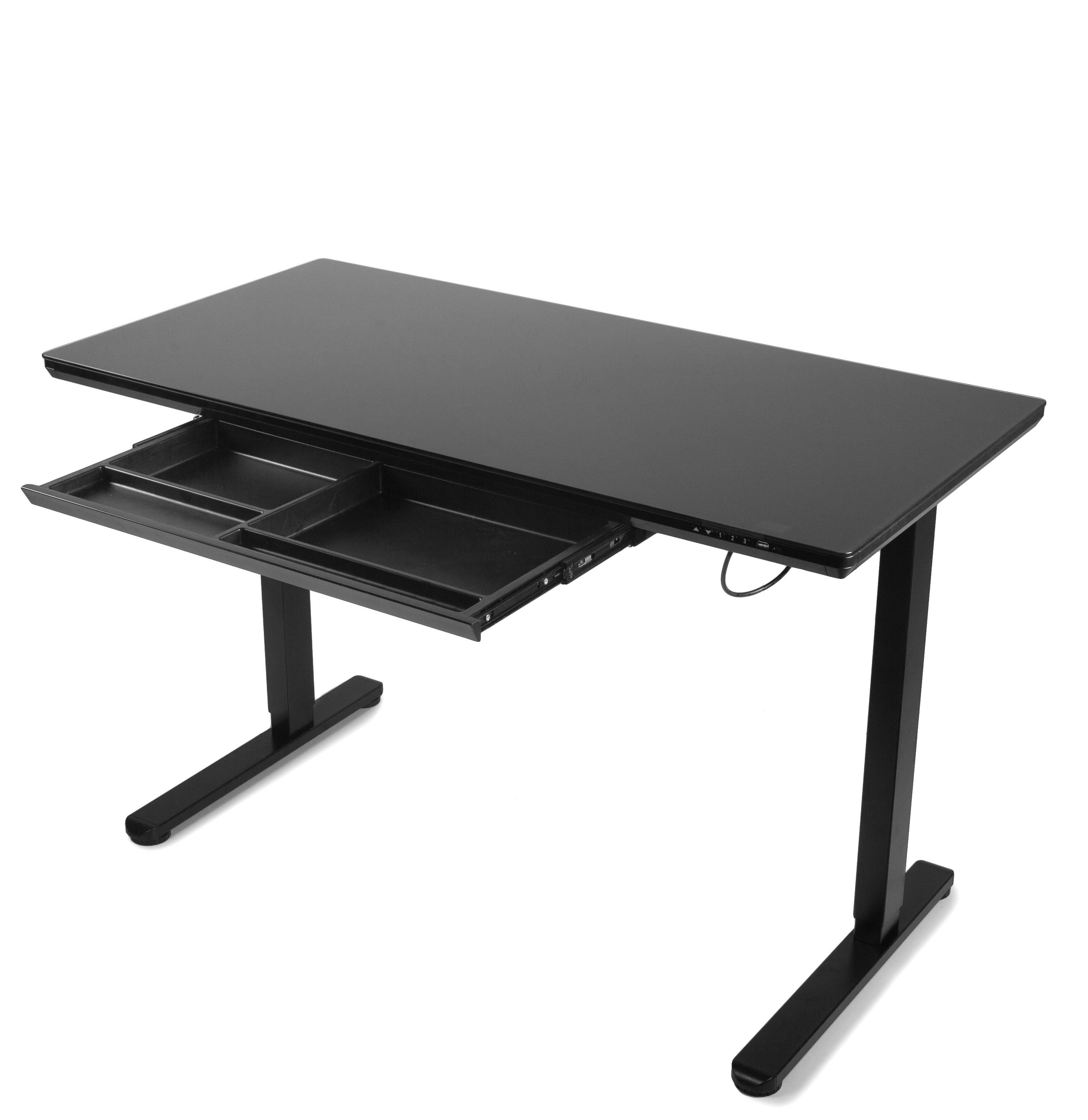 Стіл регульований Barsky StandUp black glass BST-11new 1200x600 мм (24597706) - фото 2 Стіл регульований Barsky StandUp black glass BST-11new 1200x600 мм (24597706) - фото 2