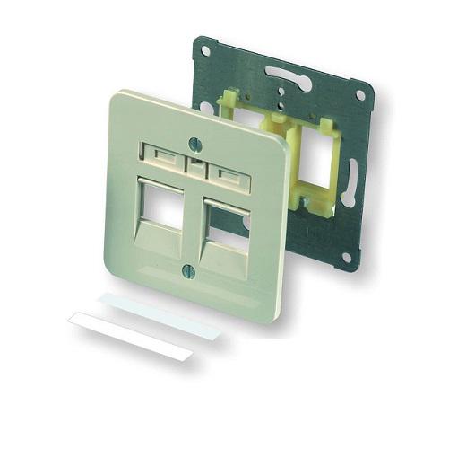 Розетка AMP 2-966224-1 со шторками Белый (12586857)