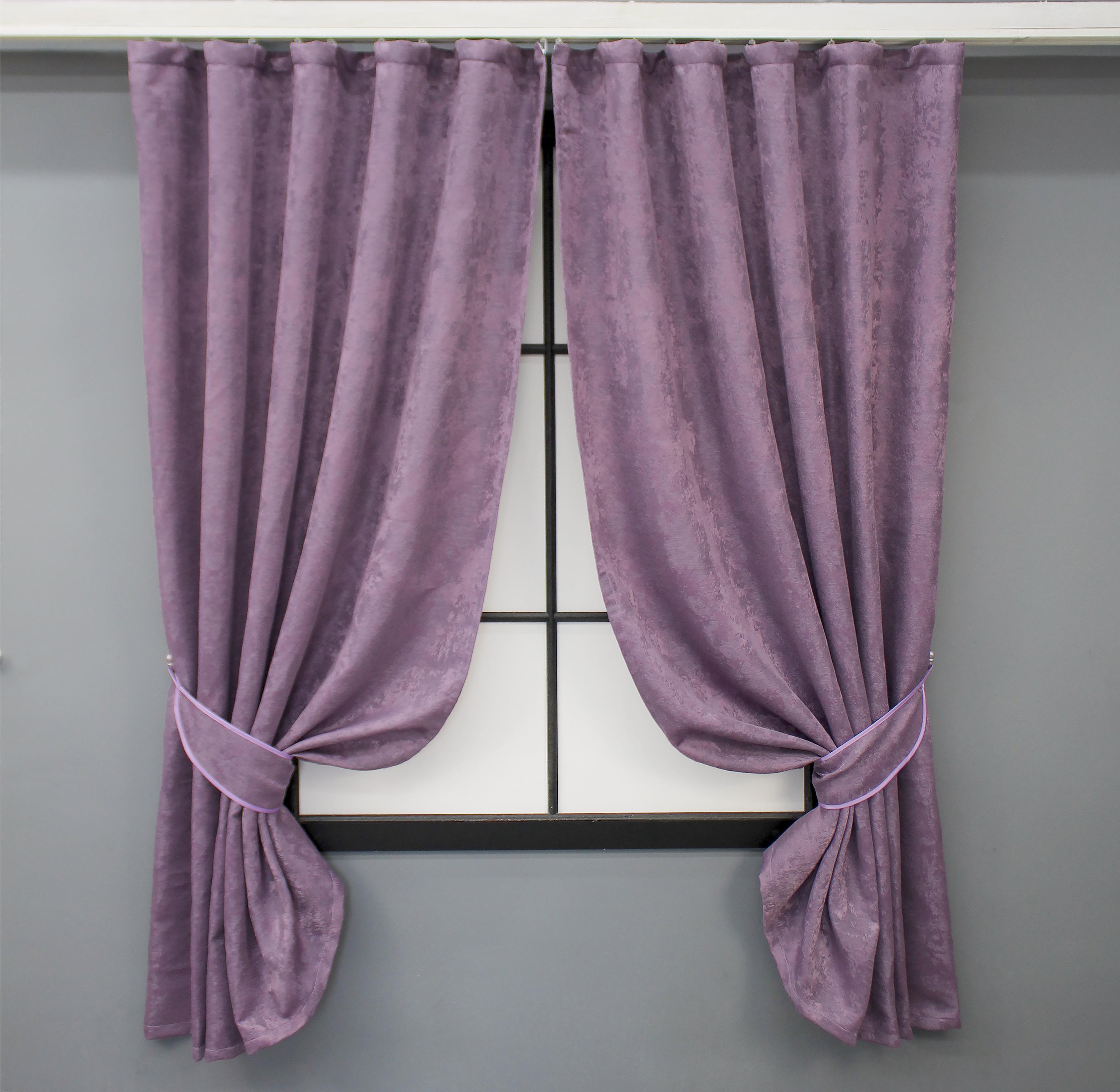 Комплект штор коротких VR-Textil Sultan XO № 1145ш жаккард 130х170 см 2 шт. Фиолетовый (35-0236)