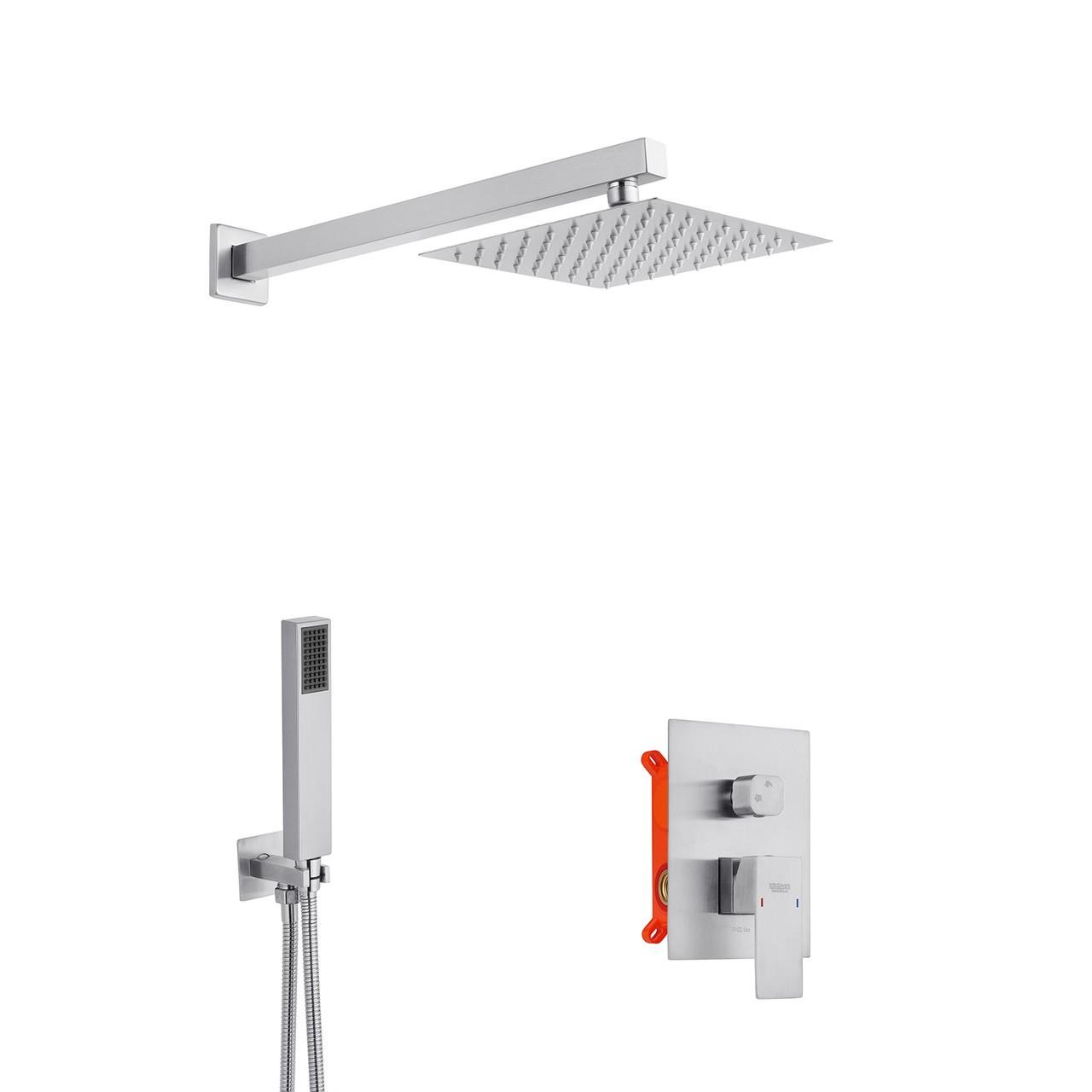 Душевая система Kroner KRP Edelstahl Kubus ESG082 Сатин (CV029971)