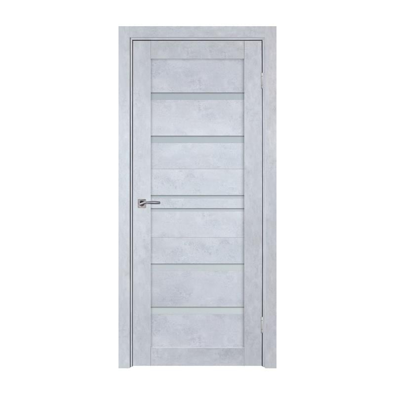 Дверное полотно TD ТД-302 МДФ 2000х600 мм Серый/Белое стекло (5358900)