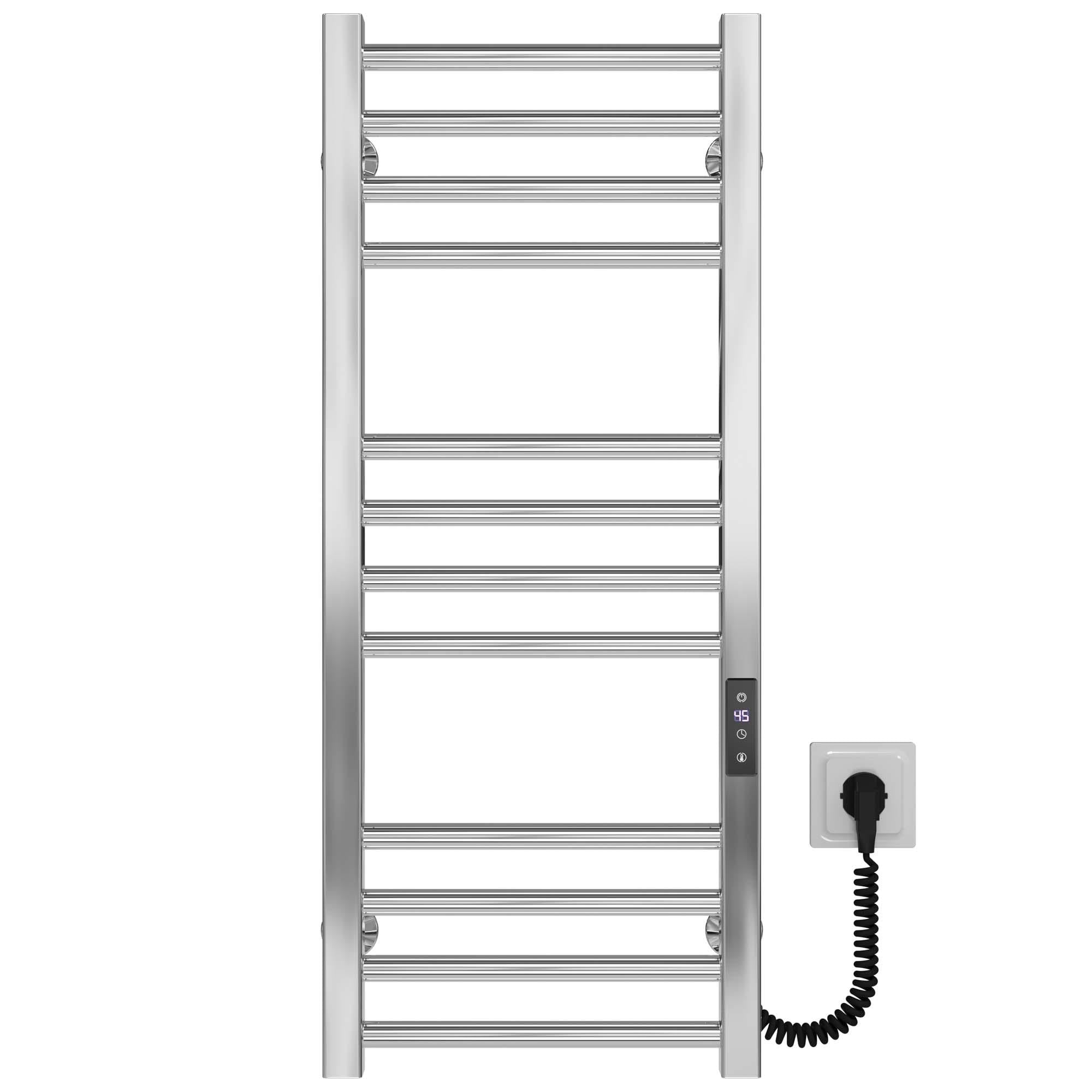 Полотенцесушитель электрический Deffi Lima П12 JD04 правое подключение нержавеющая сталь 400х800 мм Хром (A.LI.80.40.12.E.C.R.2)