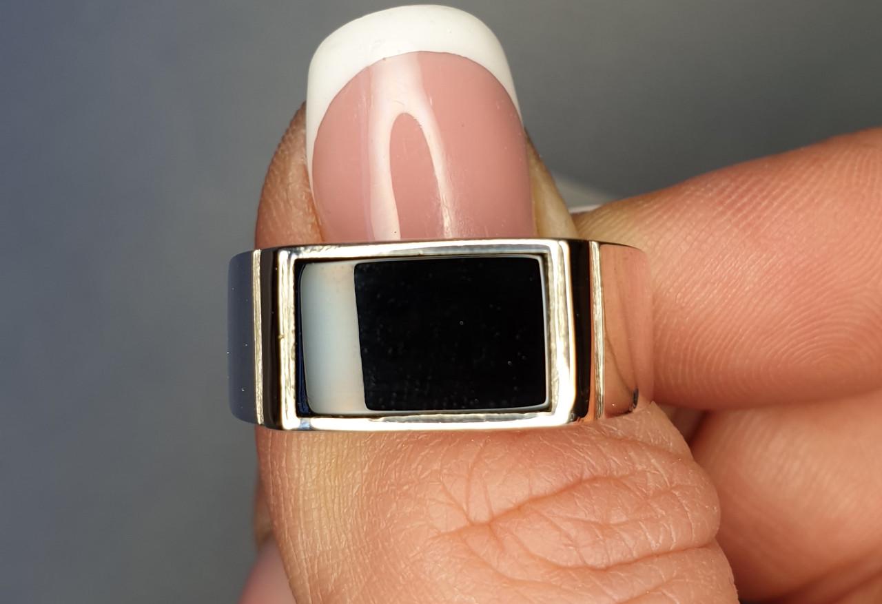 Кільце срібне Британець з оніксом р. 21,5 5,48 г (1437332554)