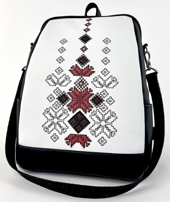 Міський рюкзак жіночий Alba Soboni 250056 з кишенею для ноутбука 13,6" Чорно-білий