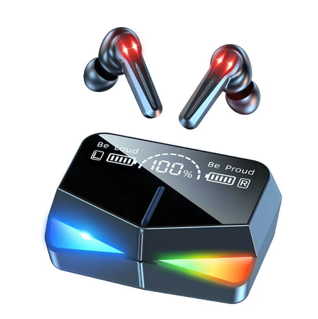 Навушники бездротові ігрові TWS M28 із зарядним кейсом мікрофоном та сенсорами Black (1849) - фото 4 Навушники бездротові ігрові TWS M28 із зарядним кейсом мікрофоном та сенсорами Black (1849) - фото 4