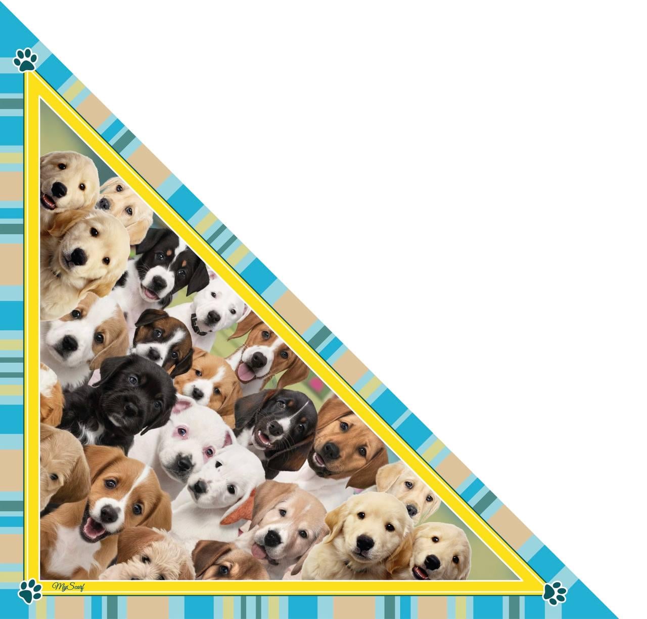 Косынка My scarf Маленькие собачки принт 3D (18012082)