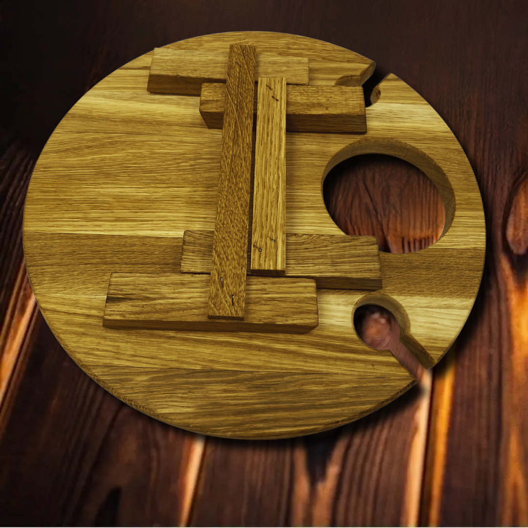 Поднос складной винный из дуба 35х15 см (G80) - фото 5