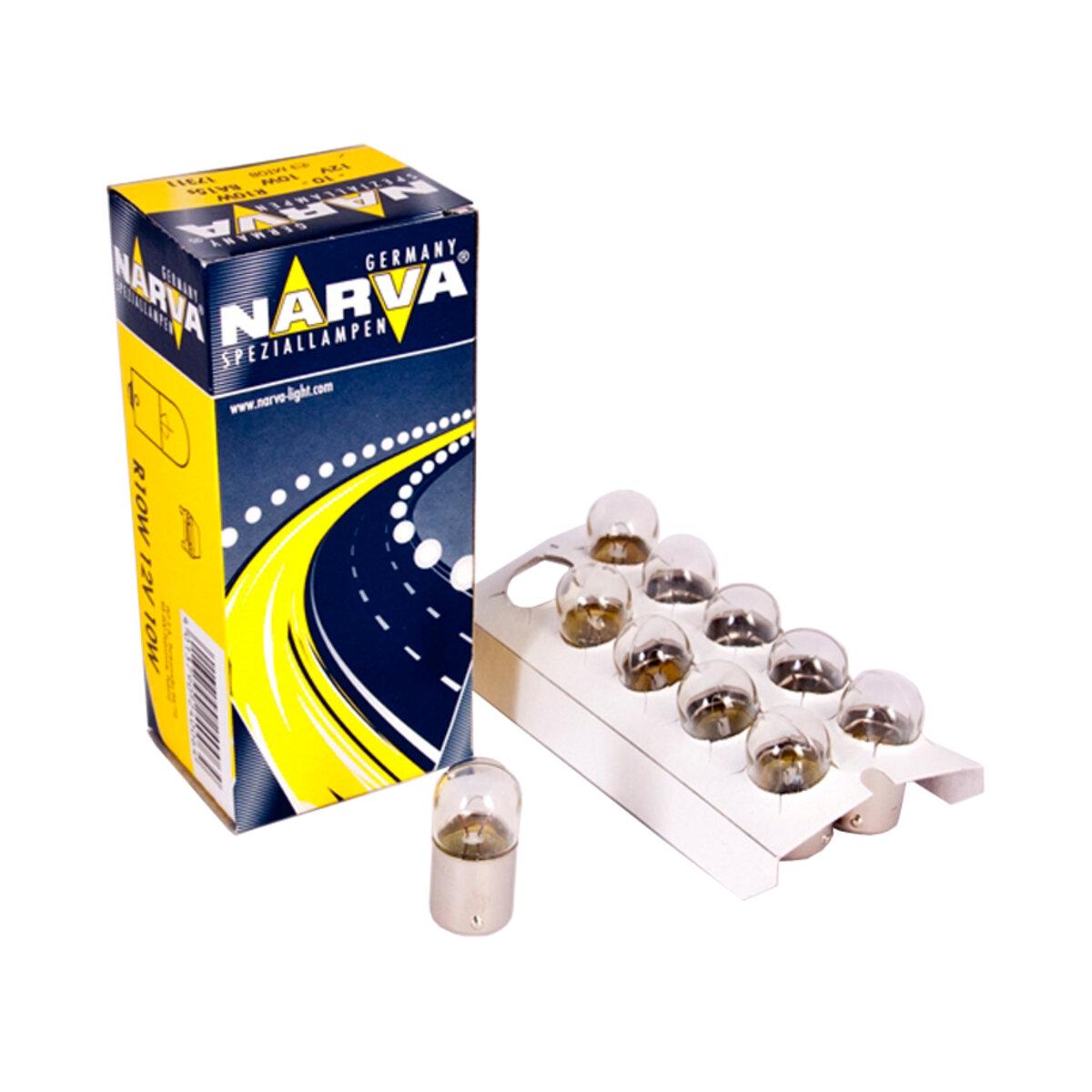 Автомобільна лампа розжарювання Narva R10W 12V 10W BA15s 10 шт. (2547)