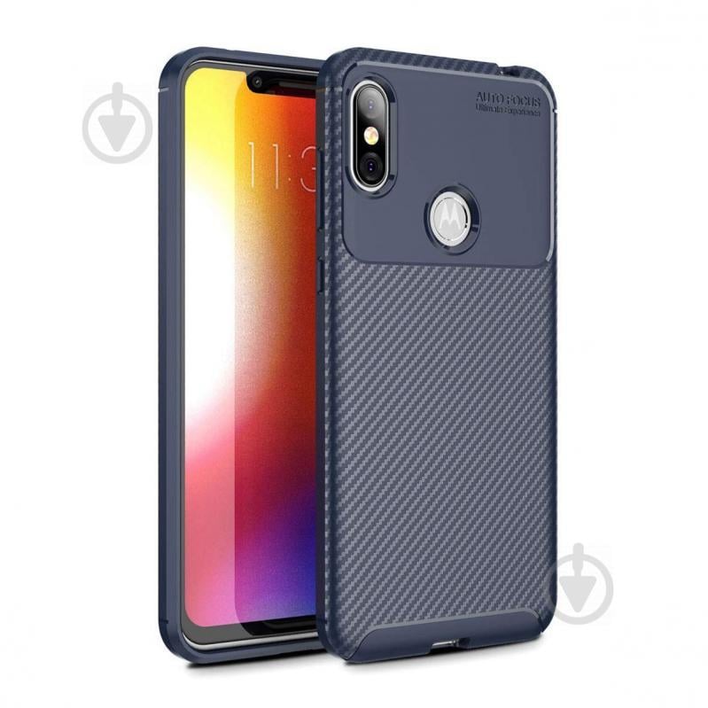 Чохол Carbon Case Motorola P30 Note Синій (hub_xhSr58171)