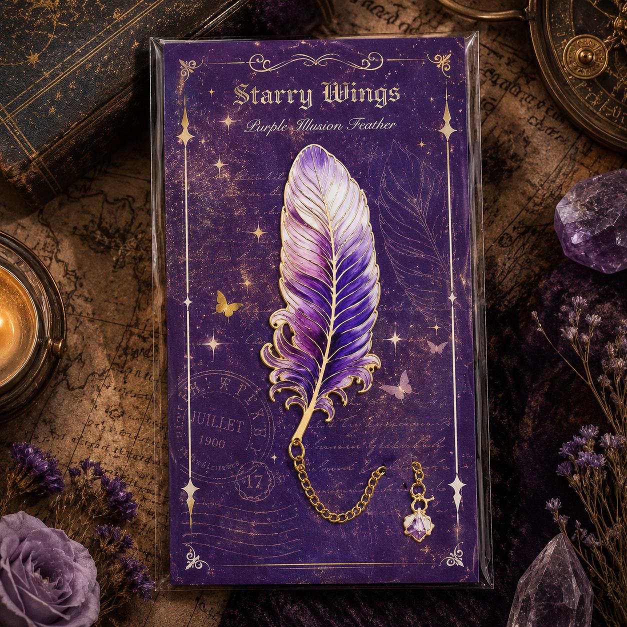 Закладка для книг металева Starry Wings Фіолетовий (37242958) Закладка для книг металева Starry Wings Фіолетовий (37242958)