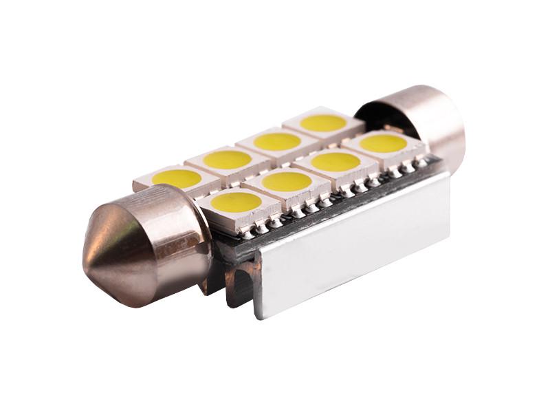 Автолампа светодиодная C5W SV8,5 с обманкой 12 В 41 мм SMD5050-8led Белый (15)