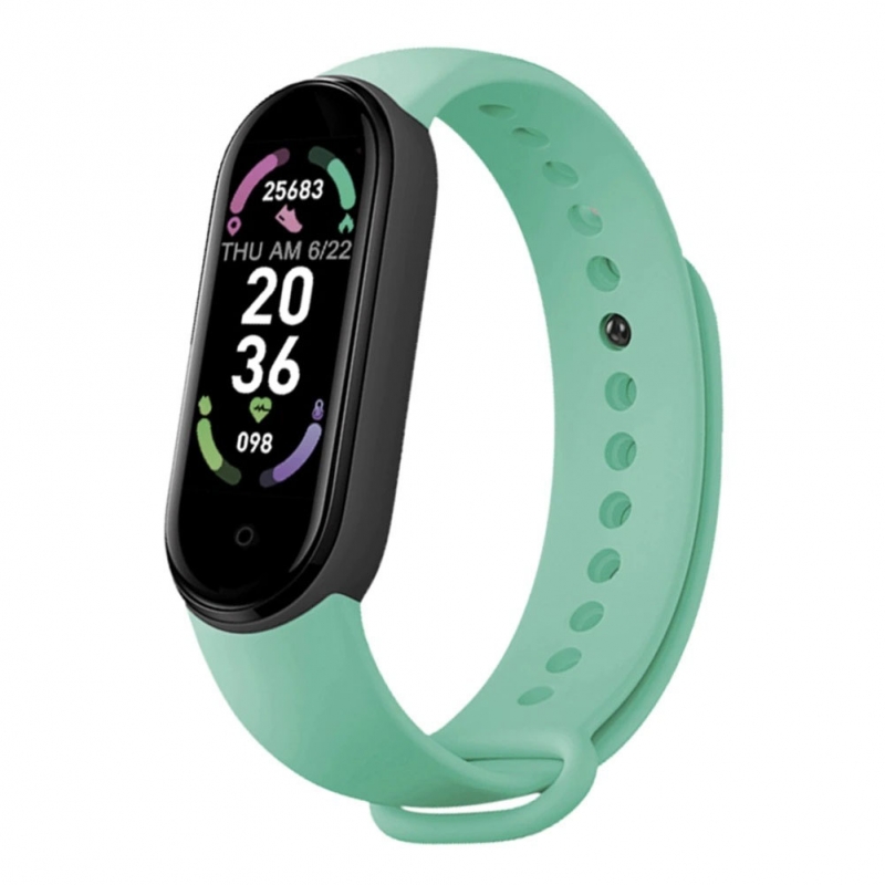 Фитнес-браслет FitPro Smart Band M6 Bluetooth 80 mAh Green (tf4614) - фото 1