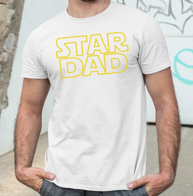 Футболка чоловіча Stedman з принтом Star Dad для батька S Білий (ПАПА43-1)