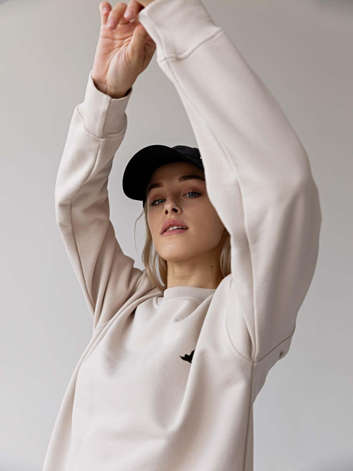 Світшот жіночий базовий FROMUS S/M Айворі (2567-57) - фото 2 Світшот жіночий базовий FROMUS S/M Айворі (2567-57) - фото 2