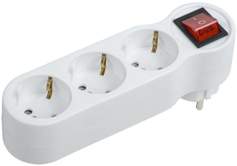 Тройник с выключателем УЭК Т-01/03В 16A 2P+PE IP20 3 места пластик (WTP10-16-03-ZK-K01) Тройник с выключателем УЭК Т-01/03В 16A 2P+PE IP20 3 места пластик (WTP10-16-03-ZK-K01)