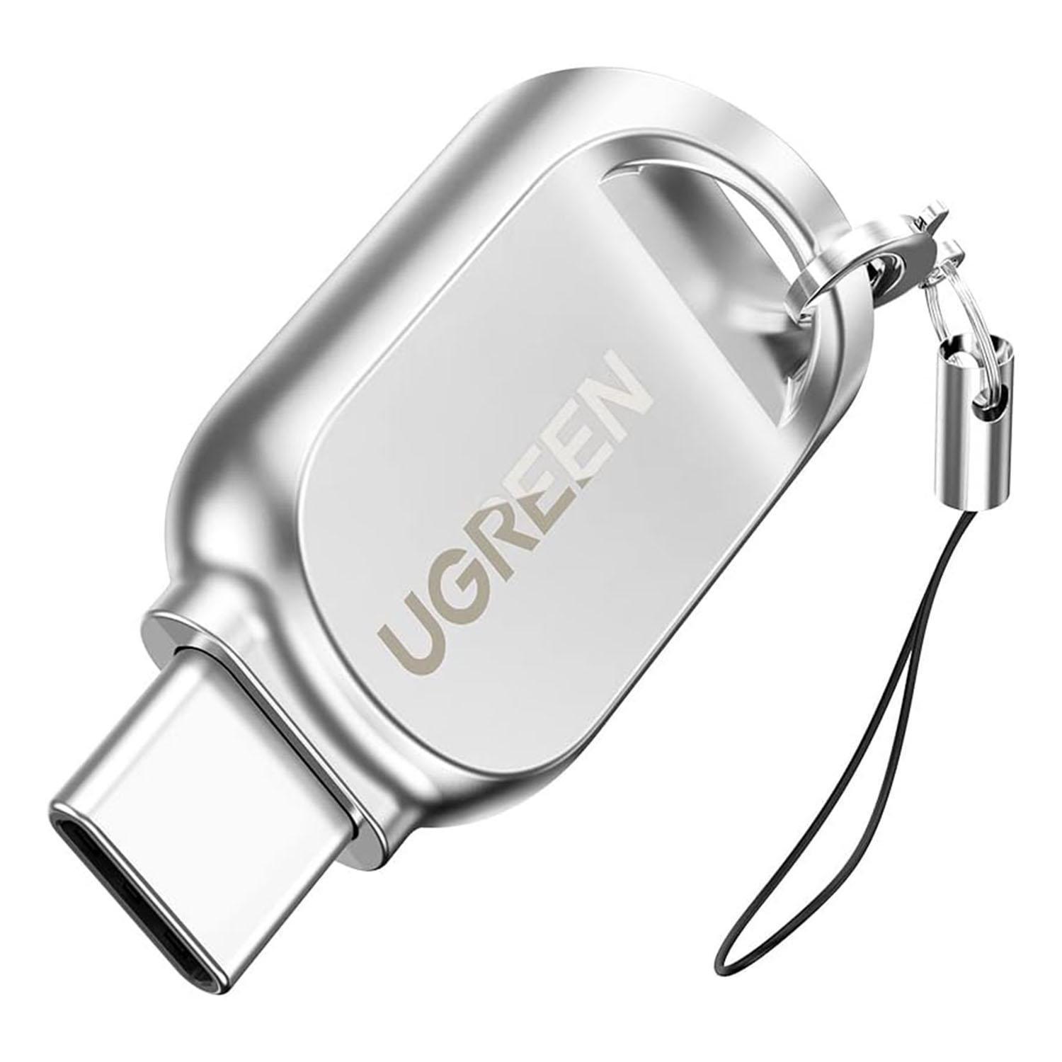 Кардрідер для Micro SD UGREEN CM331 USB-C 3.0/OTG/5 Гбіт/с Сріблястий (15513)