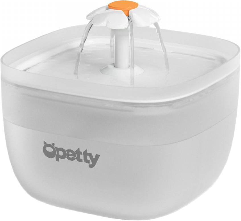 Фонтан питьевой для кошек и собак Opetty simple с фильтром 2 л Белый