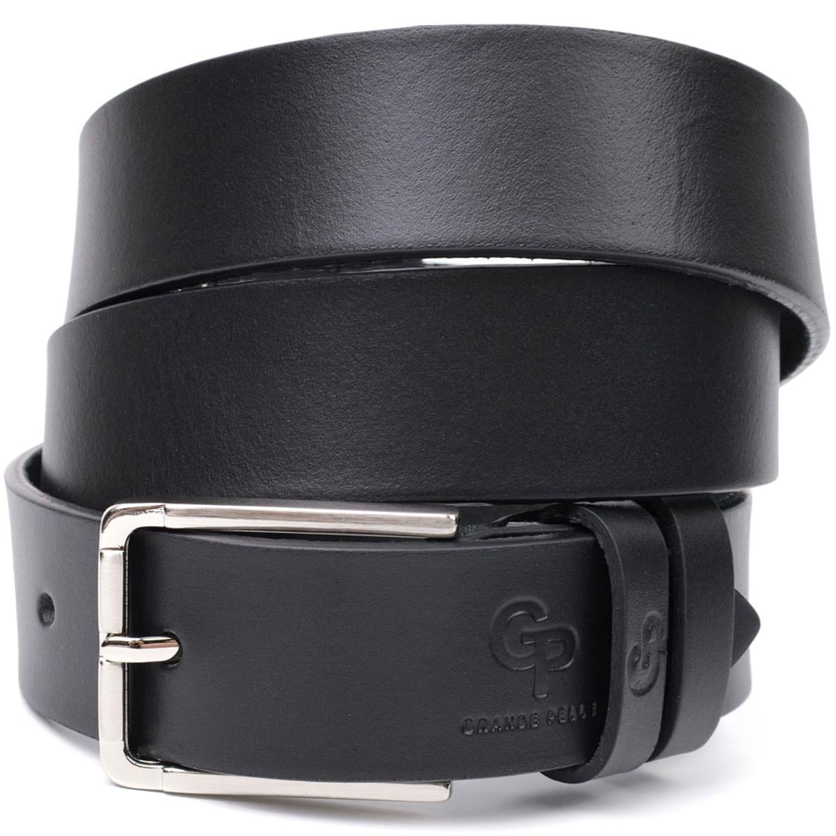 Пояс брючный Grande Pelle Belt 11676 из натуральной кожи Черный