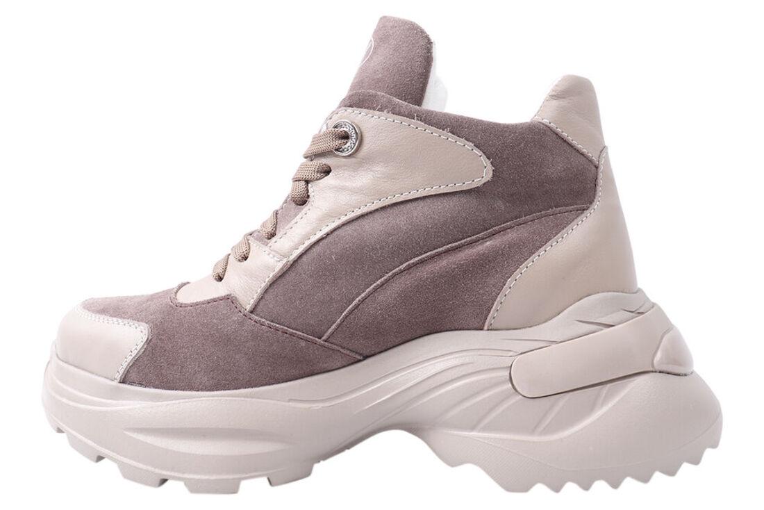 Черевики жіночі Road Style з замші на платформі на шнурівці р. 39 Капучиновий (67-21DHS) - фото 2 Черевики жіночі Road Style з замші на платформі на шнурівці р. 39 Капучиновий (67-21DHS) - фото 2