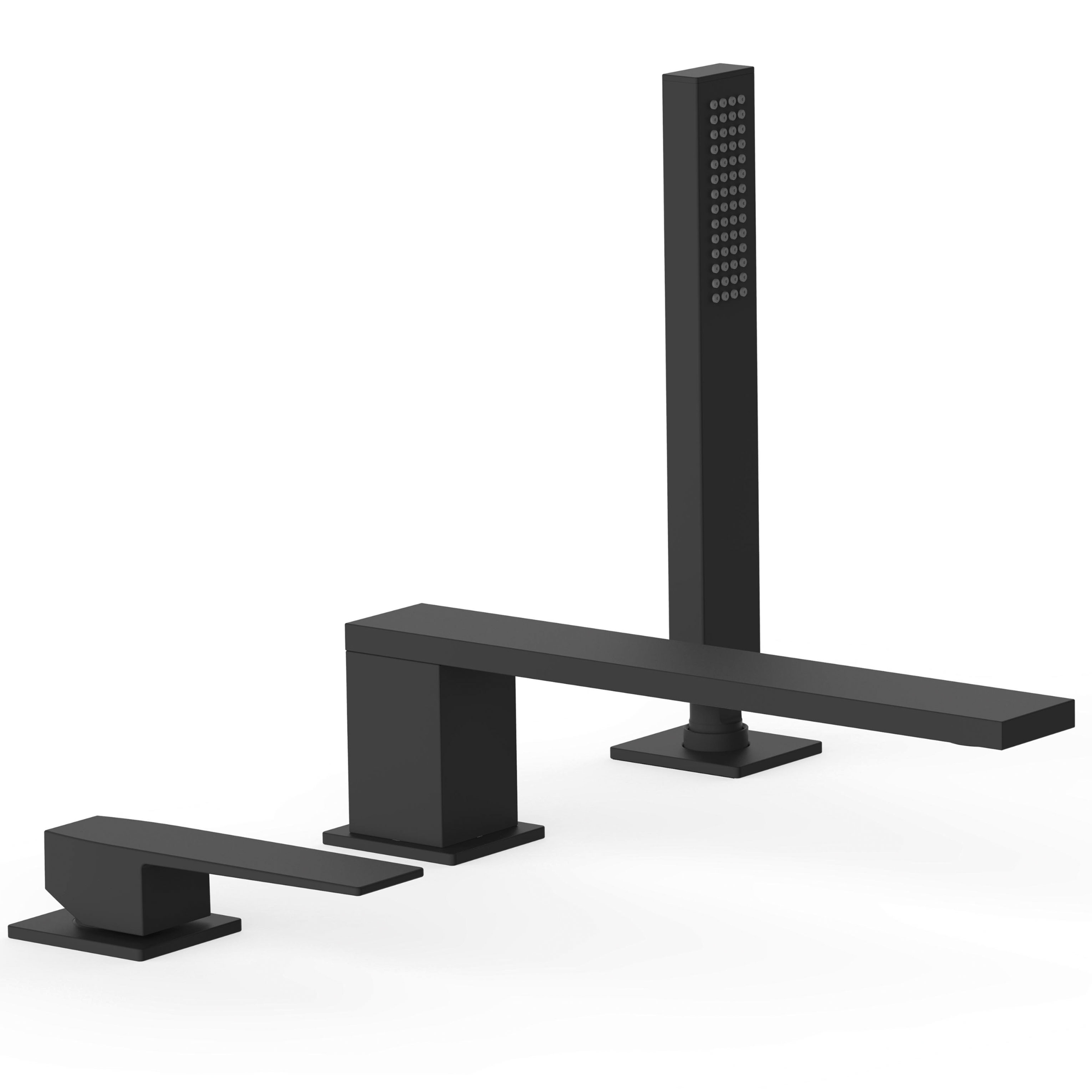 Змішувач на борт ванни Tres Slim Exclusive 20216101NM на три отвори Чорний (147792)