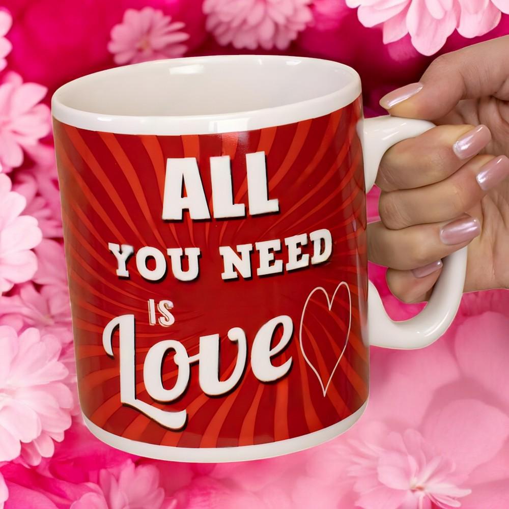 Кружка керамическая "All you need is LOVE" 1 л Красный - фото 2 Кружка керамическая "All you need is LOVE" 1 л Красный - фото 2