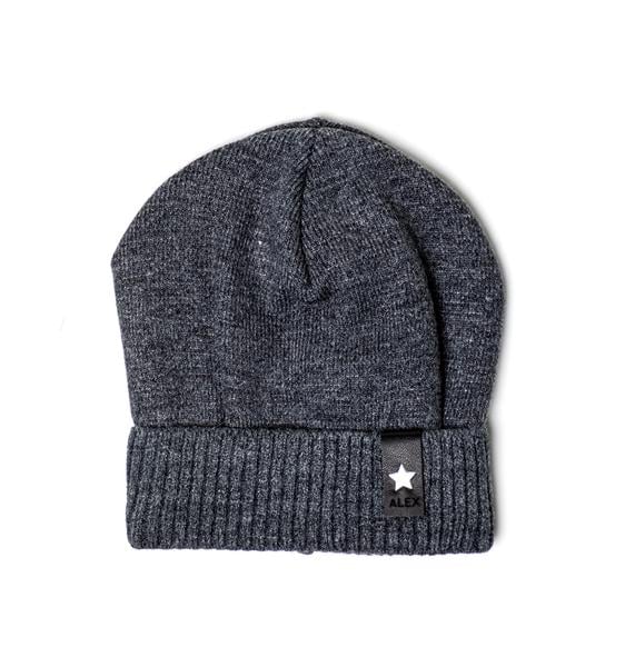 Шапка дитяча для хлопчиків Алан D706 фліс 46-50 см Графітовий