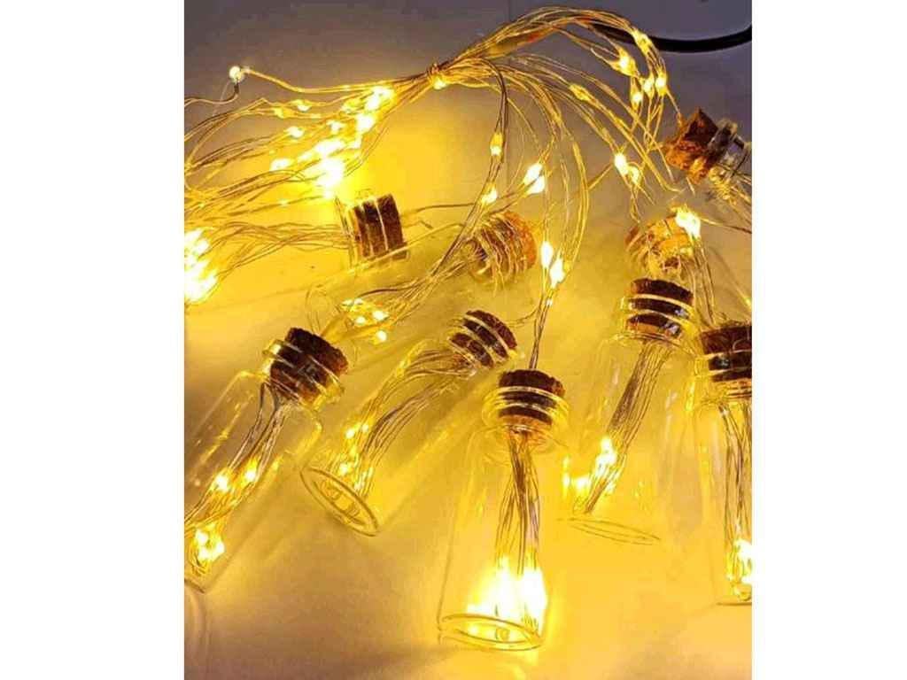 Гирлянда Бутылочки-Роса 100LED 3 м Теплый белый (1369-01)