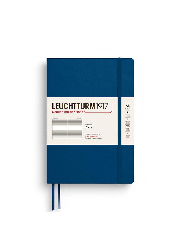 Блокнот Leuchtturm1917 Средний Линия мягкая обложка Indigo (374004)