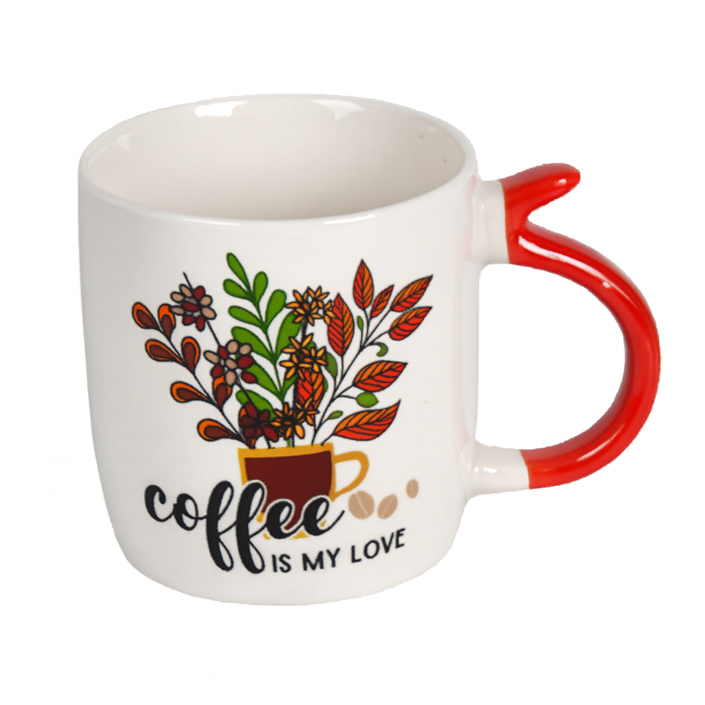 Чашка Coffee R35466 340 мл Белый с красным (31330236)