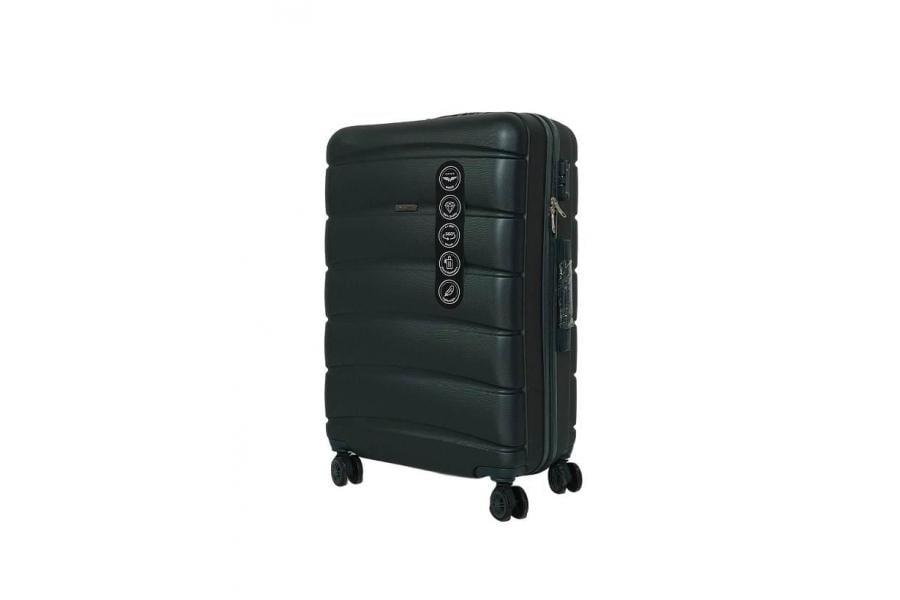 Чемодан Wings 160 большой 97 л Темно-зеленый (160-L-Dark-Green)