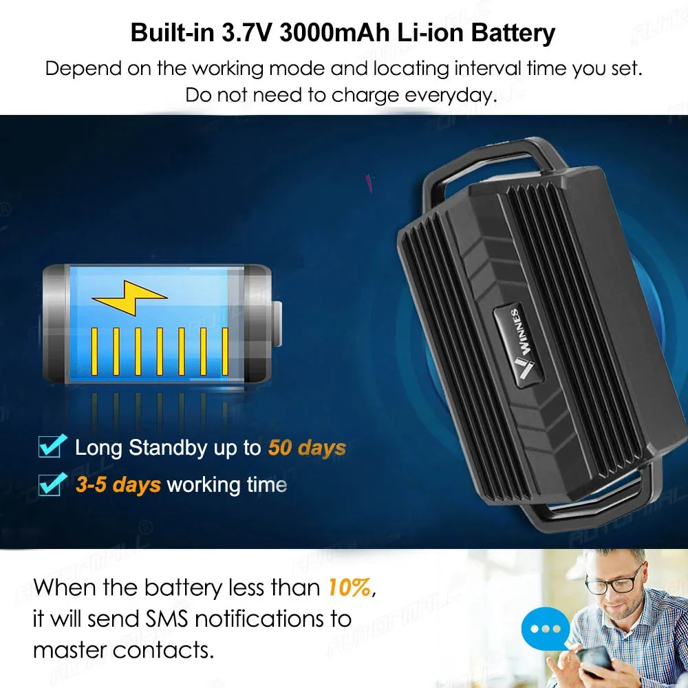 Нашийник ТКSTAR ТК-935 з GPS трекером для великих собак/коней/корів/кіз - фото 9 Нашийник ТКSTAR ТК-935 з GPS трекером для великих собак/коней/корів/кіз - фото 9