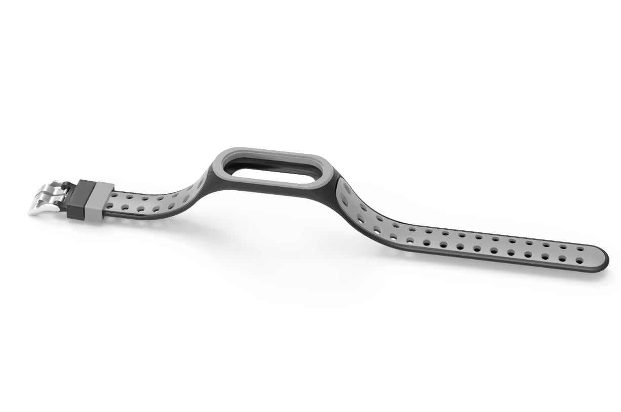 Ремешок Colour Style BeCover для Xiaomi Mi Smart Band 5/Mi Smart Band 6 Black/Gray (705155)