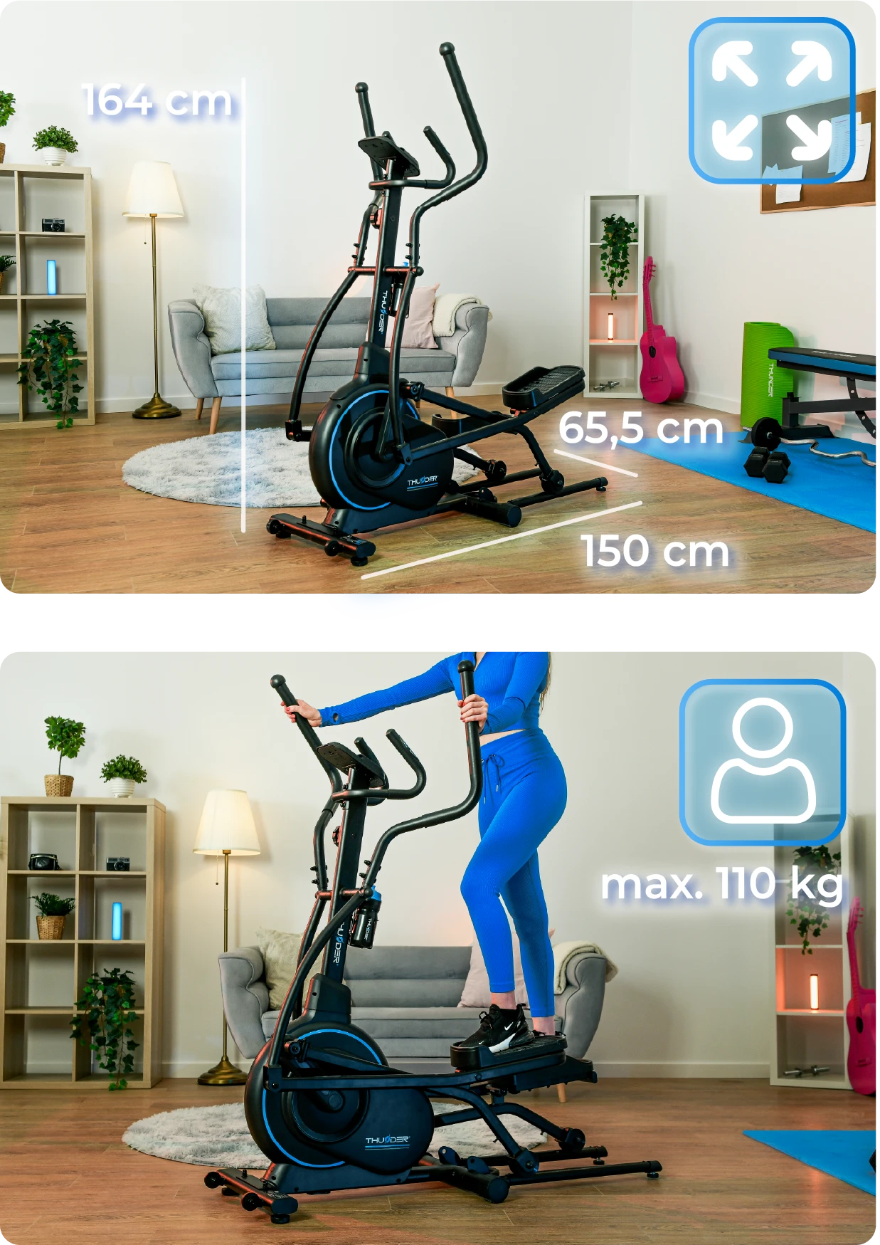 Орбитрек магнитный Thunder FIZZ Черный (440087) - фото 4