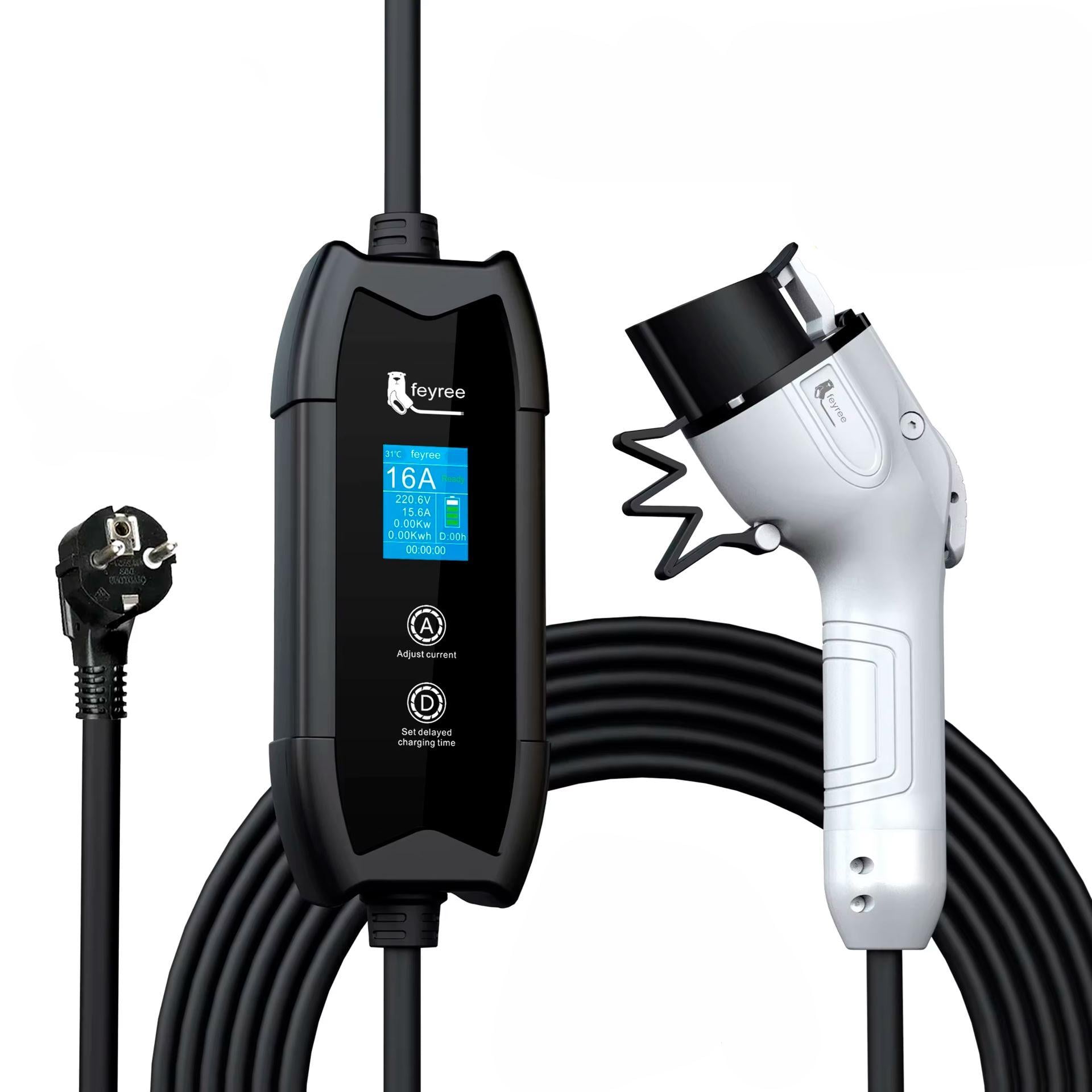 Зарядка для электромобиля Feyree 3,5 кВт 16A Type1 Cat-EV-F8 5 м (FY3.5-16-1PH-TP1-F8-C5) Зарядка для электромобиля Feyree 3,5 кВт 16A Type1 Cat-EV-F8 5 м (FY3.5-16-1PH-TP1-F8-C5)