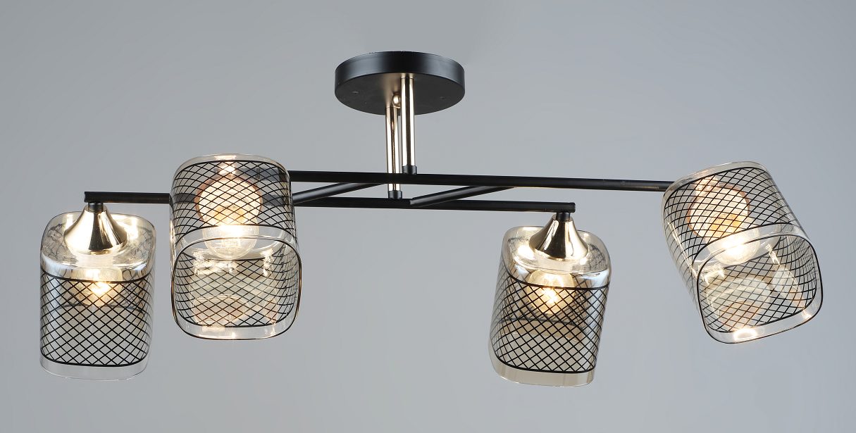 Люстра декоративная Sirius B A4130/4 BK+FGD