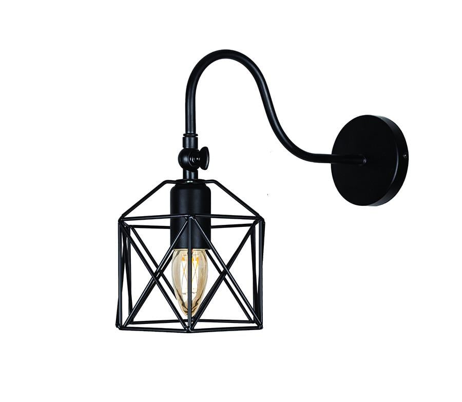 Бра Levistella 756WPR101F3-1 BK с металлическим плафоном Черный (1887931043)