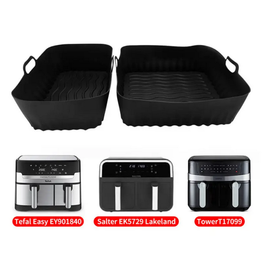 Набір форм силіконових для фритюрниць маленька та велика 2 шт. Чорний (SAM-278Bl) - фото 3