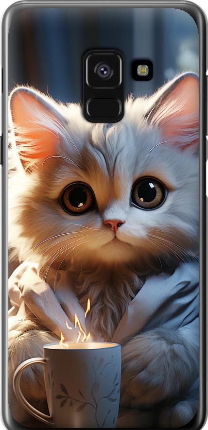 Чехол на Samsung Galaxy A8 2018 A530F White cat (5646u-1344-42517)